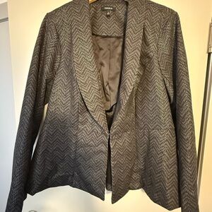 Torrid Gray Chevron Blazer